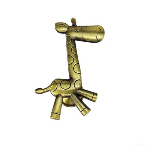 Möbelgriff in Giraffenform aus Zinklegierung für Schränke und Türen, geeignet für Kinderzimmer und Wohnkultur (Alte Bronze) von Entgoinggo