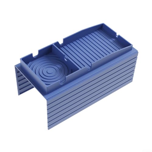 Multifunktionales Silikon-Couch-Tablett zum Organisieren von Fernbedienungen und Snacks (blau) von Entgoinggo
