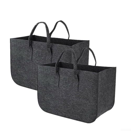 Ordnen Sie Ihren Raum mit diesem Mehrzweck-Filzkorb für Holzscheite oder Zeitschriften (2 Stück) von Entgoinggo