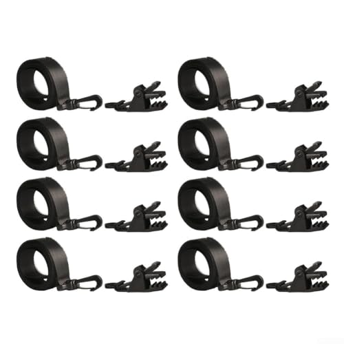 Pool Solarabdeckung Rollengurtsystem mit gezacktem Zahngriff und Konstruktion, geeignet für mehrere Rollentypen und Solarabdeckungen bis 0 15,2 cm Dicke (Klemme 8 + Seil 8) von Entgoinggo