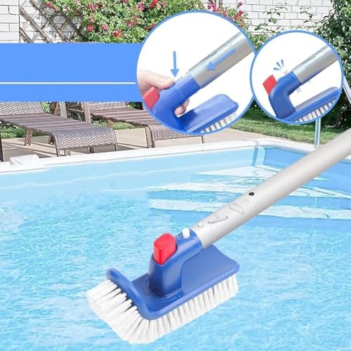 Poolbürste mit drehbarem Griff für Stufen und Ecken mit 180-Grad-Bewegung, geeignet für Schwimmbäder und Whirlpools, lässt sich leicht mit Poolstangen verbinden Poolbürste mit drehbarem Griff für Stufen und Ecken mit 180-Grad-Bewegung, geeignet für Schwimmbäder und Whirlpools, lässt sich leicht mit Poolstangen verbinden von Entgoinggo