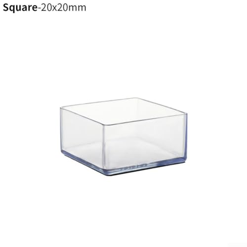 Quadratischer Stuhlfuß, 12 Stück, für Tisch und Schreibtisch, Schutz vor Kratzern und Lärm (20 x 20 mm) von Entgoinggo