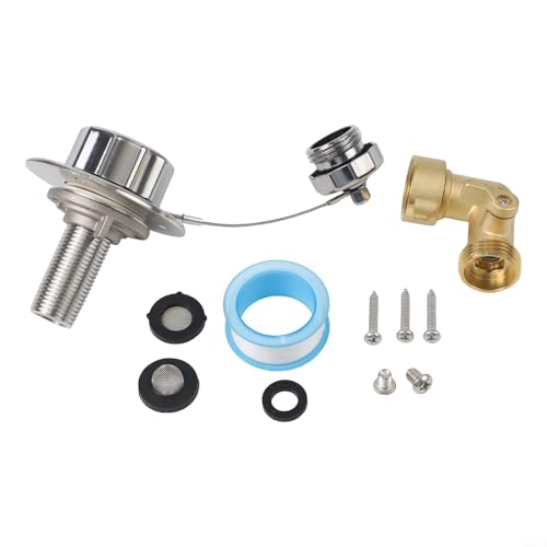 RV City Wassereinlass mit Metall-Staubkappe, Rückschlagventil und 90-Grad-Schlauchwinkel, Edelstahl-Konstruktion für langfristigen Einsatz in Wohnmobil- und Marinefahrzeugen RV City Wassereinlass mit Metall-Staubkappe, Rückschlagventil und 90-Grad-Schlauchwinkel, Edelstahl-Konstruktion für langfristigen Einsatz in Wohnmobil- und Marinefahrzeugen von Entgoinggo