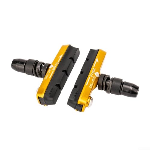 Road Bicycle V Brake Blocks Reliable Brake For Pads of Rubber + Aluminum Alloy (Golden) von Entgoinggo