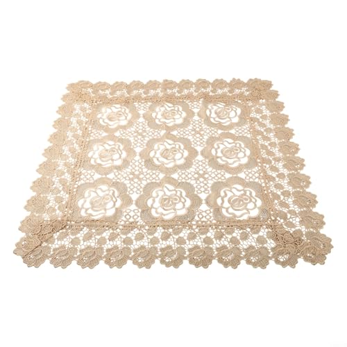 Runde Spitzentischdecke bringt Eleganz zu Hochzeiten und anderen Feierlichkeiten (60 × 60 cm) von Entgoinggo