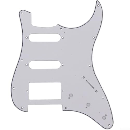 SSH Gitarren-Pickguard Scratch Plate, 11-Loch-Design für ST SQ E-Gitarren (weiß) von Entgoinggo