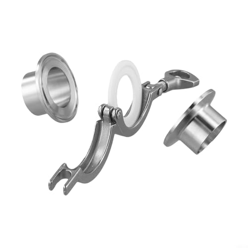 Sanitär-Schweißhülse SS304 mit Tri-Klemme und PTFE-Dichtung, entworfen für hygienische Verbindungen in der Getränke- und Pharmaindustrie (32 mm) von Entgoinggo