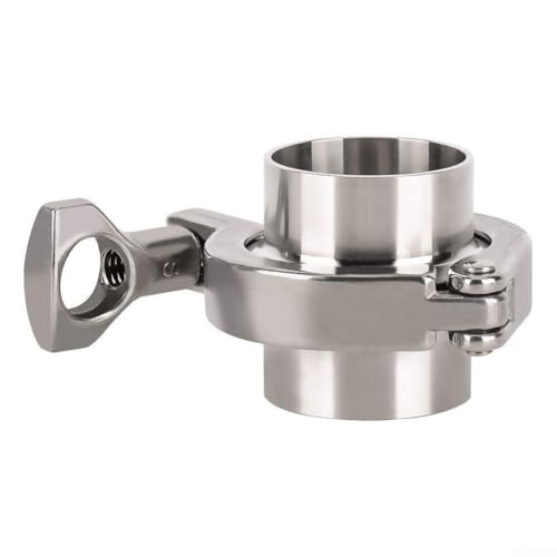 Sanitär-Schweißhülse SS304 mit Tri-Klemme und PTFE-Dichtung, entworfen für hygienische Verbindungen in der Getränke- und Pharmaindustrie (89 mm) von Entgoinggo