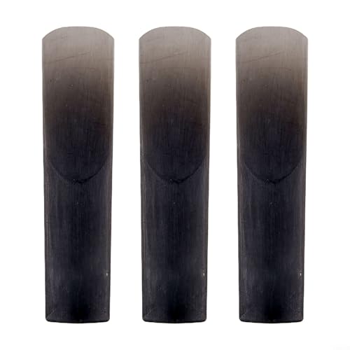 Saxophon-Blätter-Set, Kunstharz, für alle Ihre Bedürfnisse von Sopran, Alt und Tenor, Klarinette, Schwarz, 3 Stück Saxophon-Blätter-Set, Kunstharz, für alle Ihre Bedürfnisse von Sopran, Alt und Tenor, Klarinette, Schwarz, 3 Stück von Entgoinggo