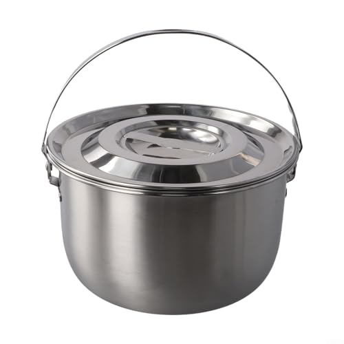 Schmalztank aus Edelstahl mit Deckel, effizienter Suppenölfiltertopf mit sicherer Aufbewahrung und Sieb für Speiseöle (2,3 l) von Entgoinggo