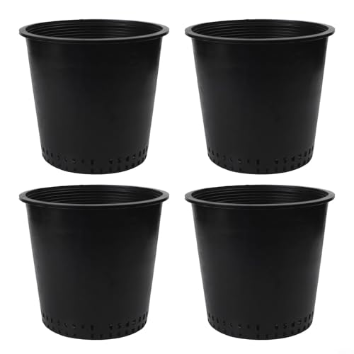 Set mit 4 atmungsaktiven Blumentöpfen, entworfen für lang anhaltende Leistung in der Gartenarbeit (E) von Entgoinggo