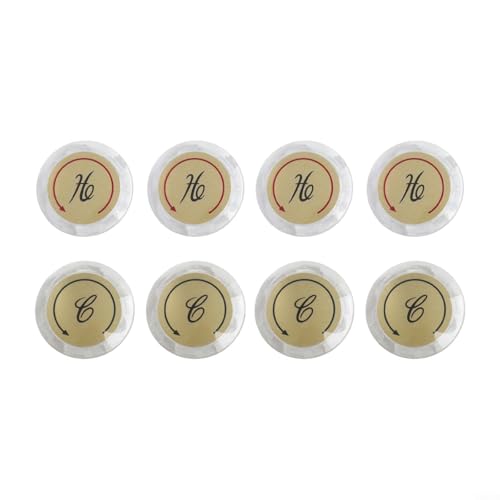 Set mit 8 Wasserhahn-Index-Knöpfen zur einfachen Identifizierung von heißem und kaltem Wasser in Ihrer Küche oder Ihrem Badezimmer von Entgoinggo