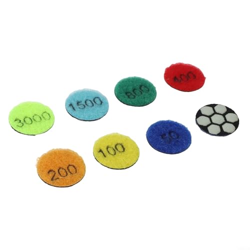 Set mit 8 nassen und trockenen Polierpads 25 mm für elektrische Schleifmaschinen, geeignet zum Polieren von Marmor, Granit und Naturstein von Entgoinggo
