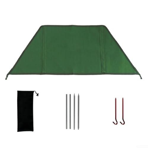 Sichtschutz aus Segeltuch für Camping, faltbarer Windschutz mit Erdspießen für Outdoor-Aktivitäten und Versammlungen (S) von Entgoinggo