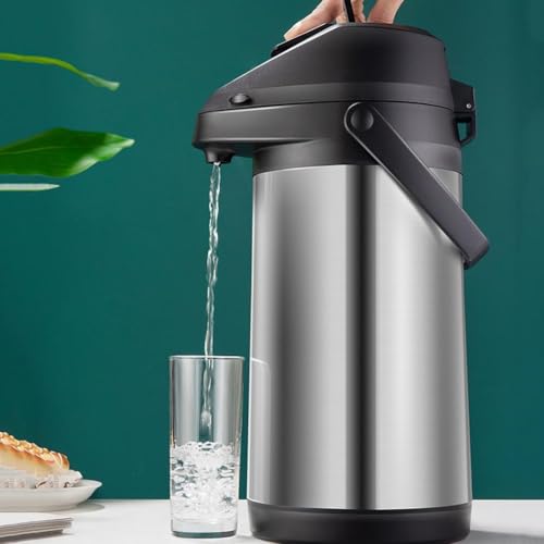 Smart Design Isolierte Kaffeekaraffe mit Pumpe für einfache Dosierung und hygienische Wartung (1,6 Liter) von Entgoinggo