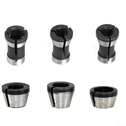 Spannzangenfutter 6er Set für Oberfräsen-Bitverlängerungen, perfekt für Trimm- und Graviermaschinen Spannzangenfutter 6er Set für Oberfräsen-Bitverlängerungen, perfekt für Trimm- und Graviermaschinen von Entgoinggo