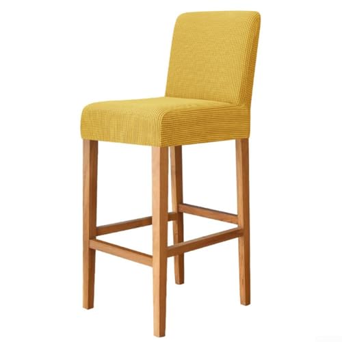 Stretch-Samt-Barhocker-Schonbezug für Zuhause, Hotel oder Club-Möbelschutz (gelb) von Entgoinggo