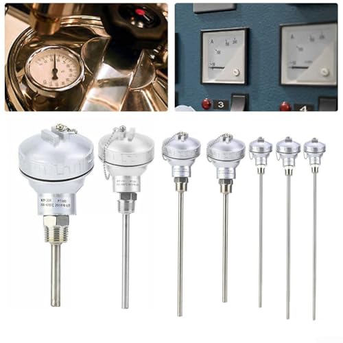 Thermoelement Terminal Head PT100 Temperatursensor Sonde mit M20x1 5 Gewinde für industrielle Temperaturregelsysteme (250 mm) von Entgoinggo