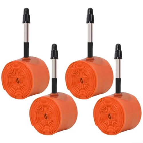 Ultraleichter TPU-Innenschlauch 700C für Rennräder mit Metalldüse, verbesserte Abdichtung und Stoßdämpfung (4 x FV45 mm) von Entgoinggo