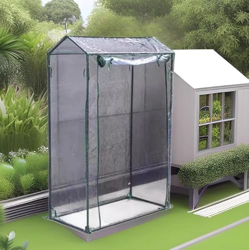 Umweltfreundliche Gewächshausabdeckung mit Rolltür für optimale Belüftung (100 x 50 x 150 cm) von Entgoinggo