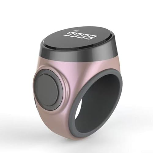 Verstellbarer Smart-Ringzähler mit Typ-C-Aufladung und LCD-Display für müheloses Zählen (Rosa) von Entgoinggo
