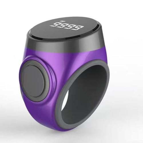 Verstellbarer Smart-Ringzähler mit Typ-C-Aufladung und LCD-Display für müheloses Zählen (lila) von Entgoinggo
