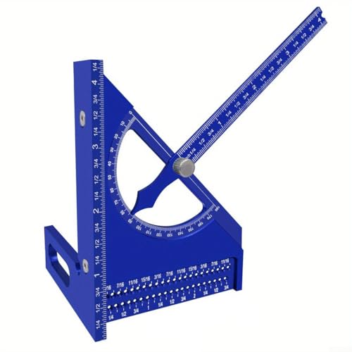 Verstellbares 3D-Lineal für präzises Anreißen und Markieren, mit benutzerfreundlichem Design für schnelle Winkeleinstellungen, blau von Entgoinggo