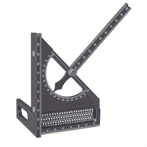 Verstellbares 3D-Lineal für präzises Anreißen und Markieren mit benutzerfreundlichem Design für schnelle Winkeleinstellungen (grau metrisch) von Entgoinggo
