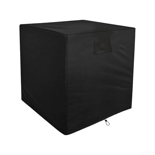 Wasserdichte Abdeckung für Klimaanlagen, 600D, schwarzes Design für effektive Staubprävention im Freien (61 x 61 x 55,9 cm) von Entgoinggo
