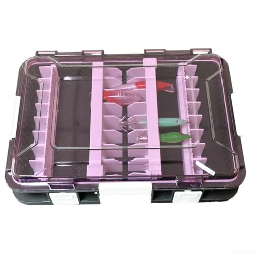 Wasserdichte Ködertasche mit abnehmbarer Trennwand, organisierte Aufbewahrung für Köder und Angelausrüstung (rosa Hülle) von Entgoinggo