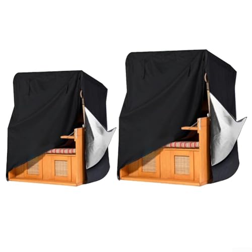 Wasserdichte Strandkorbabdeckung für Zweisitzer, Schutz vor Regen und Wind (130 x 100 x 170) von Entgoinggo