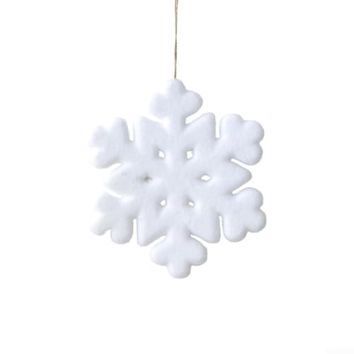 Weihnachtsanhänger Schneeflocke mit beflockter Oberfläche für Baum- und Fensterdekoration, verleiht Ferienhaus oder Einzelhandelsräumen winterlichen Charme (30 cm) von Entgoinggo