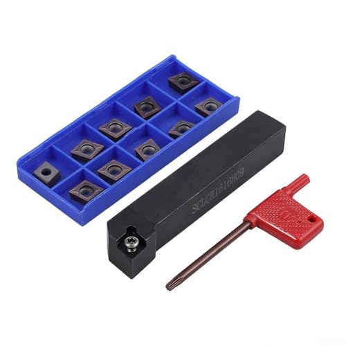 Zuverlässiger SCLCR1616H09 Drehwerkzeughalter mit 10 Einsätzen CCMT09T304 für effektive Metallbearbeitung Zuverlässiger SCLCR1616H09 Drehwerkzeughalter mit 10 Einsätzen CCMT09T304 für effektive Metallbearbeitung von Entgoinggo