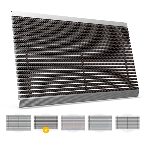 Entrando Alu Fußmatte für außen - hochwertiger Fußabtreter für die Haustür im Außenbereich - Starke Bürsten, wetterfest, rutschfest - Braun, 50x80 cm von Entrando