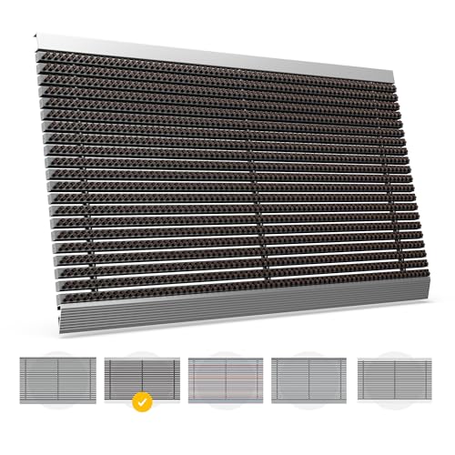 Entrando Fußmatte 50x80 cm – Aluminium mit Bürstenelement, schmutzabweisend & stabil – Perfekter Abtreter für Eingang, Hütte & Ferienwohnung – rutschfest – Braun von Entrando