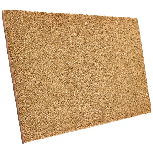 Entrando Fußmatte aus Kokos für aussen - optimale Fussmatte für die Haustür - rutschfest, wetterfest - Natur Braun, 50x80 cm fußmatte kokos fussmatte kokos braun schmutzfangmatte kokos von Entrando