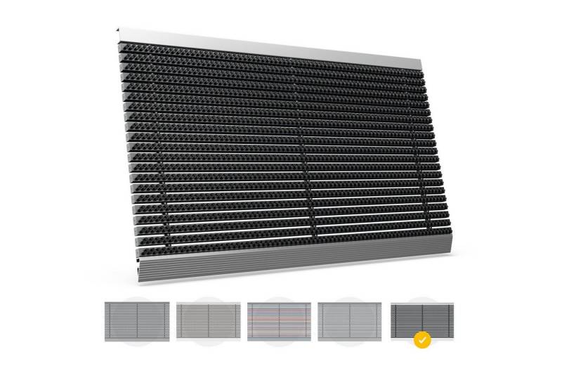 Entrando Fußmatte DUROMAS - Premium Fußabtreter für Außen aus ALU und Polypropylen, Rechteckig, Höhe: 22 mm, rutschfest, pflegeleicht, robust, strapazierfähig, wetterfest von Entrando