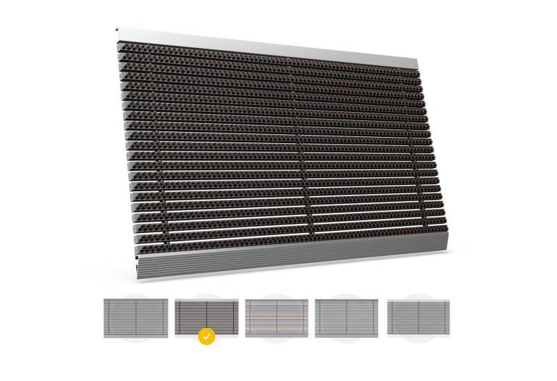 Entrando Fußmatte DUROMAS - Premium Fußabtreter für Außen aus ALU und Polypropylen, Rechteckig, Höhe: 22 mm, rutschfest, pflegeleicht, robust, strapazierfähig, wetterfest von Entrando