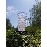 Sehr Große Und Schwere Vase in Ausgestelltem Arques Kristallschliff Gemeißelt Handgefertigt H30cm D18cm 3, 2Kg Ein Mini-Glanz Hat Seine Basis Ohne von EntreDeuxMondesShop