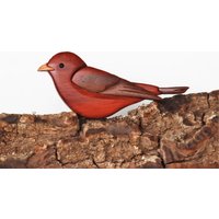 Scharlachrote Tanager Holz Geschnitzte Intarsie Ornament/Magnet Scharlachrote Tanager Holz Geschnitzte Intarsie Ornament/Magnet von EntwoodCrafts