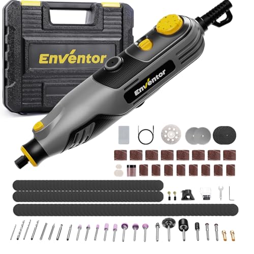 Enventor 130W Mini Rotationswerkzeug, Mini Multifunktionswerkzeug mit 206 Zubehörteilen, 6 Einstellbare Geschwindigkeiten, 10.000–35.000 U/min, zum Gravieren, Schleifen, Polieren Enventor 130W Mini Rotationswerkzeug, Mini Multifunktionswerkzeug mit 206 Zubehörteilen, 6 Einstellbare Geschwindigkeiten, 10.000–35.000 U/min, zum Gravieren, Schleifen, Polieren von Enventor