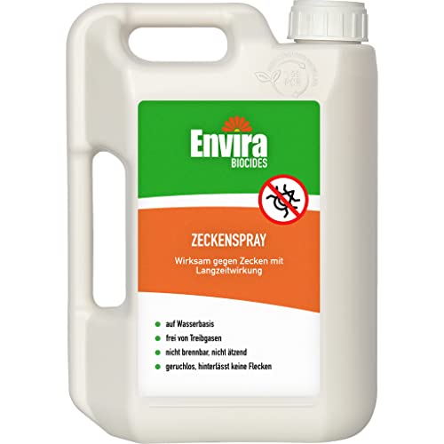 Envira Zecken-Spray - Anti-Zecken-Mittel Mit Langzeitwirkung - Geruchlos & Auf Wasserbasis - 2 Liter von Envira