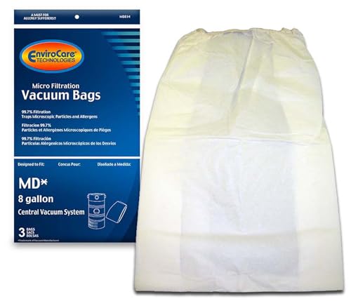 MD 8 Gallonen Central Staubsaugerbeutel (3 Pack) von EnviroCare