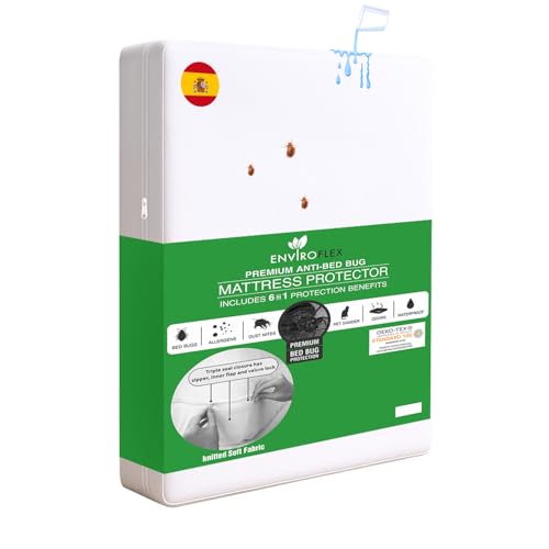 Enviroflex Matratzenbezug mit Reißverschluss, 122 x 190 x 40 cm, wasserdichter Matratzenschoner, atmungsaktive Matratzenauflage, Bettschutz, einfach zu verwenden und zu waschen Enviroflex Matratzenbezug mit Reißverschluss, 122 x 190 x 40 cm, wasserdichter Matratzenschoner, atmungsaktive Matratzenauflage, Bettschutz, einfach zu verwenden und zu waschen von Enviroflex