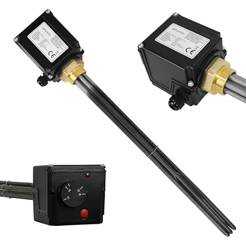 ENVIRON- Heizstab mit Isoliertrennung 400V | Stufenlos regelbar | 1 1/2 Zoll Gewinde | mit integriertem Sicherheitstemperaturbegrenzer | Elektroheizstab [2,5-12 kW] (7,5 kW) von Environ