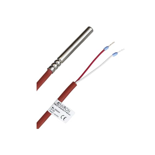 ENVIRON- KTY81-110 Temperaturfühler | Made in Germany | 2 Meter Silikon-Leitung bis 200°C | Temperatursensor Fühler Kabelfühler Solarfühler von Environ