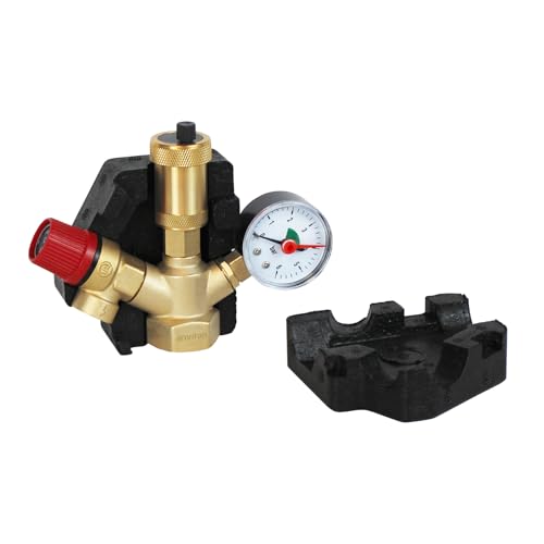 ENVIRON - Kesselsicherheitsgruppe 1" | 3 bar | bis 50 kW | Sicherheitsgruppe mit Manometer, Sicherheitsventil, Schnellentlüfter und Isolierung | Ventil Heizung Anschlussgruppe von Environ