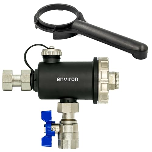 ENVIRON- Schlammabscheider mit Magnet 3/4" inkl. Entleerungshahn und Reinigungsschlüssel | Magnetitabscheider von Environ