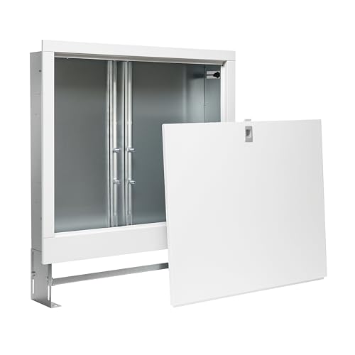 ENVIRON - Unterputz Verteilerschrank für Fußbodenheizung | Lackiertes & Verzinktes Stahlblech | Verstellbare Tiefe & Höhe | Verteilerkasten | Heizkreise (335x575-665x110-170mm (2-4 Heizkreise)) von Environ