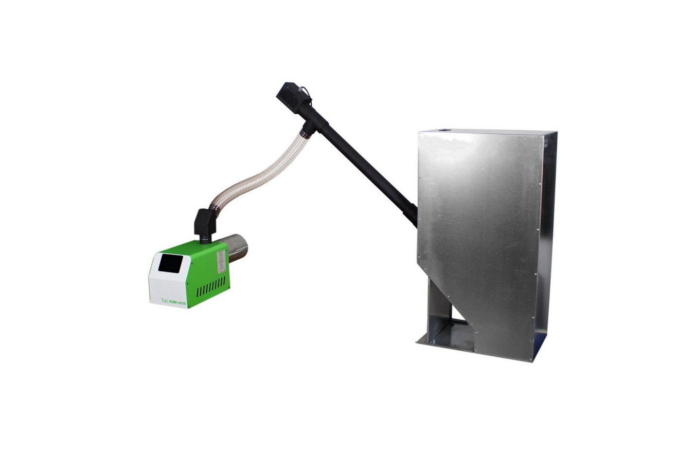 Environ Absaugstation Pelletbrenner RW 8-35 kW mit LCD-Display und Pelletförderschnecke und von Environ